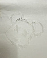 4XL-8XL Big & Tall Men's Daily Casual Jacquard Bear Letter Cotton Crewneck Short-sleeved T-shirt